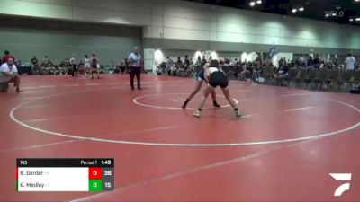 145 lbs Round 1 (8 Team) - Kayleigh Medley, Indiana Ice vs Ryann Gorder, Montana Silver