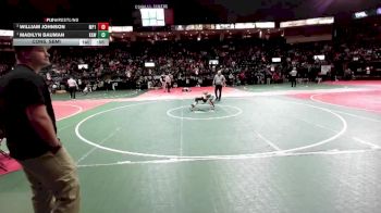 55 lbs Cons. Semi - William Johnson, MP1 vs Madilyn Bauman, KAWA