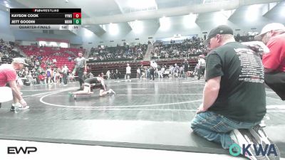 73 lbs Quarterfinal - Kayson Cook, Verdigris Youth Wrestling vs Jett Goodin, Morrison Takedown Club