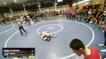106 lbs Champ. Round 2 - Bodey Schwieger, Riverside vs Casey Watts, Orting