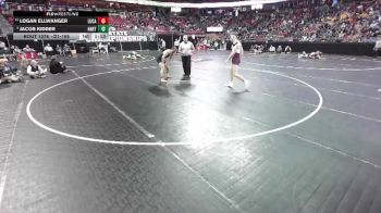 D1-165 lbs Champ. Round 1 - Logan Ellwanger, Luxemburg-Casco vs Jacob Kidder, Hartford Union