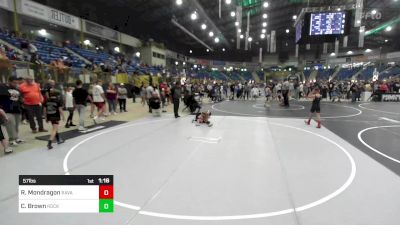 57 lbs Rr Rnd 1 - Roki Mondragon, Ravage WC vs Cooper Brown, Rockmart Takedown Club