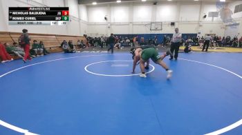 219 lbs Cons. Round 3 - Romeo Curiel, Sacred Heart Cathedral Prep vs Nicholas Balbuena, JFK
