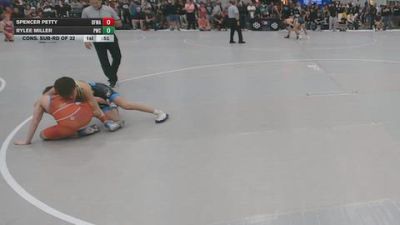 100 lbs Cons. Sub-rd Of 32 - Rylee Miller, Panther Wrestling Club vs Spencer Petty, Black Fox Wrestling Academy