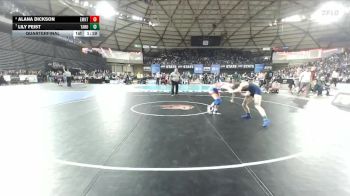 Girls 4A 115 lbs Quarterfinal - Lily Feist, Tahoma (Girls) vs Alana Dickson, Eastmont (Girls)