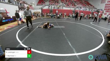 46 lbs 3rd Place - Nash Leisinger, Choctaw Ironman Youth Wrestling vs Teagen Martinez, Carl Albert