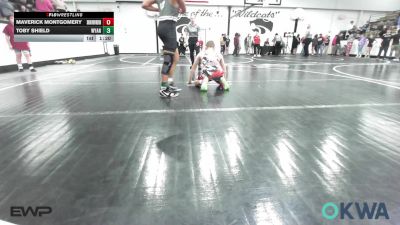 132 lbs Round Of 16 - Maverick Montgomery, Skiatook Youth Wrestling vs Toby Shield, Wyandotte Youth Wrestling