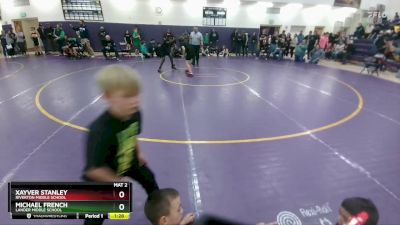 110 lbs Cons. Semi - Michael French, Lander Middle School vs Xayver Stanley, Riverton Middle School