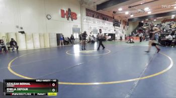 145 lbs Cons. Round 3 - Azaleah Bernal, Downey vs Emelia Defour, Jordan