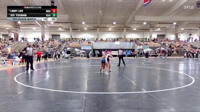 Girls 100 lbs 5th Place Match - Joy Younan, Blackman High School vs Libby Lee, Knoxville Halls High School