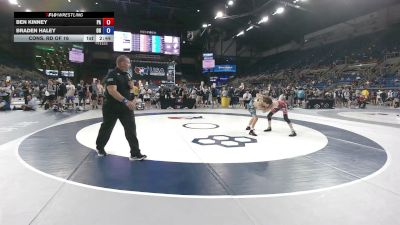 100 lbs Cons. Rd Of 16 - Ben Kinney, Pennsylvania vs Braden Haley, Ohio