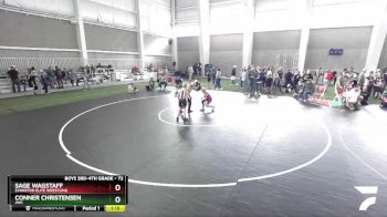 72 lbs Champ. Round 1 - Sage Wagstaff, Evanston Elite Wrestling vs Conner Christensen, JWC