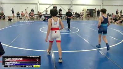 130 lbs Placement Matches (8 Team) - Mason McDonald, Pennsylvania Red vs William Moran, Washington