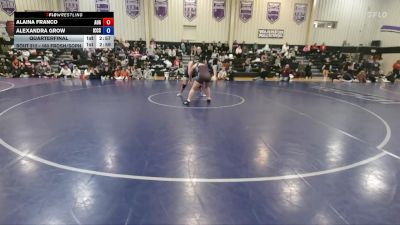 160 Frosh/soph Quarterfinal - Alexandra Grow, Iowa Central Community College vs Alaina Franco, Augsburg University