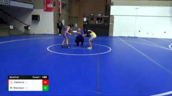 75 lbs Semifinal - Leilani Valencia, California vs MaryGrace Mansour, Granite Wrestling Club