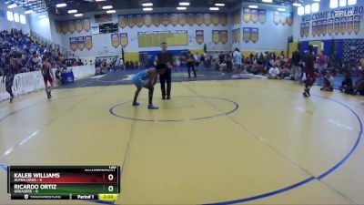 120 lbs Quarters & Wb (16 Team) - Kaleb Williams, Alpha Dogs vs Ricardo Ortiz, Greasers