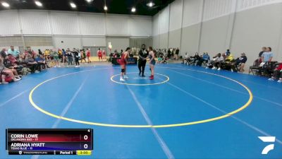 152 lbs Placement Matches (8 Team) - Corin Lowe, Oklahoma Red vs Adriana Hyatt, Texas Blue