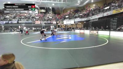 120 lbs Cons. Round 1 - Makayla Truesdale, Riley County Hs vs Shayla Rezac, Rossville Hs