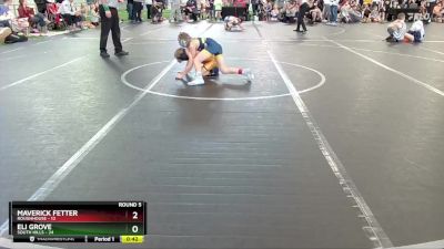 68 lbs Round 5 (6 Team) - Maverick Fetter, Roughhouse vs Eli Grove, South Hills