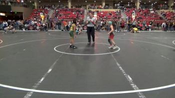 76 lbs Cons. Round 1 - Dorian Plummer, Carroll Wrestling Club vs Millie Cook, Hoisington Jr Cardinals