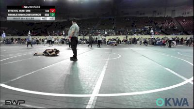 82 lbs Consi Of 8 #1 - Bristol Walters, Elgin Wrestling vs Brinnlie Hadjiconstantinou, Beggs Youth Wrestling Program