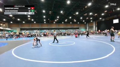 76-82 lbs Round 2 - Christian Lopez, Vacaville Wrestling Club vs Gavin Marquez, Cougar WC