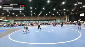 76-82 lbs Round 2 - Christian Lopez, Vacaville Wrestling Club vs Gavin Marquez, Cougar WC