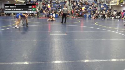 130 lbs Round Of 32 - Zoey Bogos, Canon-McMillan vs Lauren Porterfield, Connellsville
