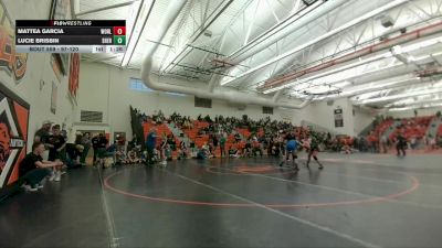 97-120 lbs 3rd Place Match - Lucie Brisbin, Sheridan Junior High School vs Mattea Garcia, Worland Middle School