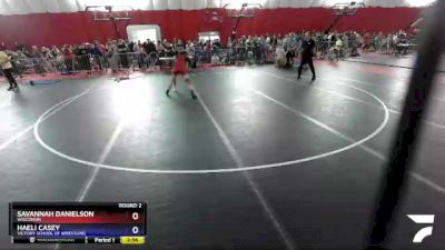 112 lbs Round 2 - Savannah Danielson, Wisconsin vs Haeli Casey, Victory School Of Wrestling
