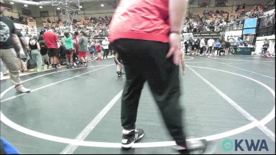 37-40 lbs Quarterfinal - Ollie Fixico, Red Ryder Wrestling Club vs Hank Shattuck, Harrah Little League Wrestling