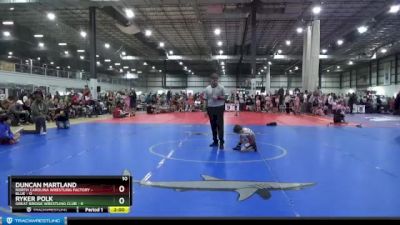 50 lbs Semis (4 Team) - Duncan Martland, NORTH CAROLINA WRESTLING FACTORY - BLUE vs Ryker Polk, GREAT BRIDGE WRESTLING CLUB