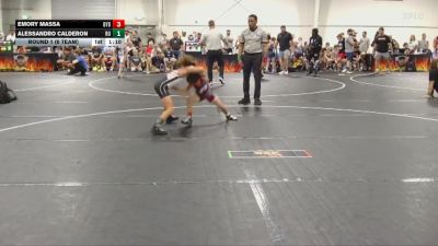 72 lbs Round 1 (6 Team) - Alessandro Calderon, Reverence United vs Emory Massa, Backyard Brawlers