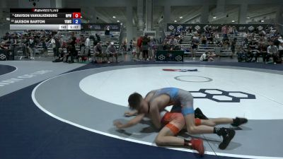 48 kg Cons. Rd Of 16 - Grayson VanValkenburg, Michigan Premier WC vs Jaxson Barton, Young Guns Wrestling Club