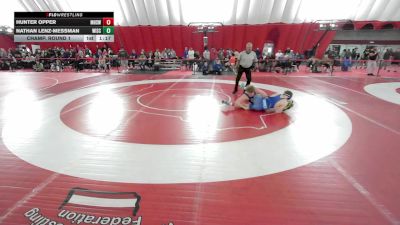 USA Junior Boys - 175 lbs Champ. Round 1 - Hunter Opper, Merrill High School Wrestling vs Nathan Lenz-Messman, Wisconsin