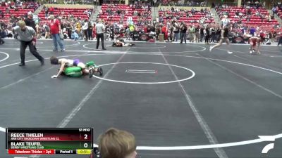 76 lbs Cons. Round 2 - Blake Teufel, Derby Wrestling Club vs Reece Thielen, Ark City Takedown Wrestling Cl