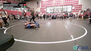 76 lbs Quarterfinal - Zamaree Washington, Del City Little League Wrestling vs Kandon Doran, Choctaw Ironman