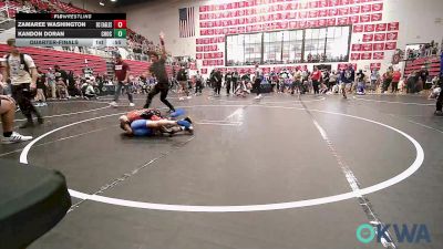 76 lbs Quarterfinal - Zamaree Washington, Del City Little League Wrestling vs Kandon Doran, Choctaw Ironman