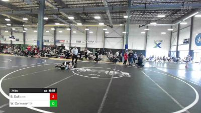 74 lbs Consi Of 8 #2 - Burl Dull, Cats Wrestling Club vs Weston Cormany, Top Fuelers WC