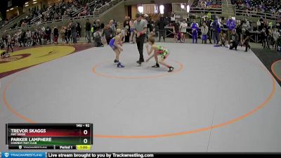 92 lbs Cons. Round 2 - Trevor Skaggs, Mat Sense vs Parker Lamphere, Cowboy Mat Club