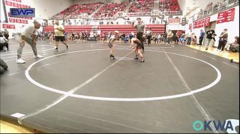 52 lbs Round Of 16 - Kase Hood, Weatherford Youth Wrestling vs Rhodes Litchfield, Choctaw Ironman Youth Wrestling