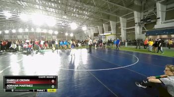 110 lbs Champ. Round 2 - Adriana Martinez, Olathe Co vs Isabelle Crown, Gunnison