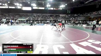 120 lbs Cons. Round 2 - Justice Briggs, Meridian vs Niamiah Naranjo, Minico