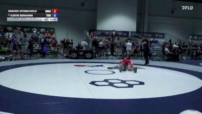 70 kg Cons. Sub-rd Of 16 - Denver Stonecheck, West Michigan Wrestling Club vs Justin Benjamin, Tar Heel Wrestling Club