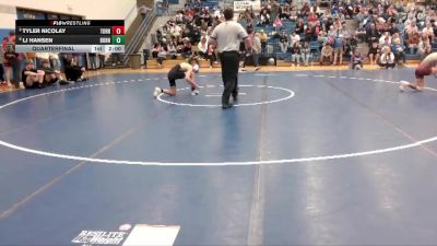 120 lbs Quarterfinal - Tyler Nicolay, Torrington vs LJ Hansen, Burns/Pine Bluffs