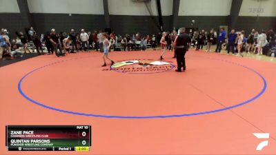 92 lbs Cons. Round 2 - Zane Pace, Cashmere Wrestling Club vs Quintan Parsons, Punisher Wrestling Company