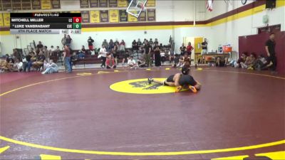 149 lbs 5th Place Match - Luke VanBrabant, Cuesta College vs Mitchell Miller, Lassen College