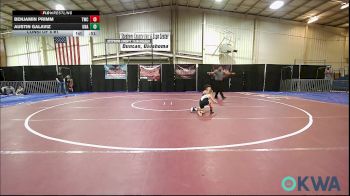 49 lbs Consi Of 8 #1 - Benjamin Primm, Texans Wrestling Club vs Austin Galaviz, Unattached