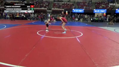 130 lbs Quarterfinal - Addison Bohrman, Bozeman Wrestling Club vs Jaidyn Holdaway, Butte Wrestling Club