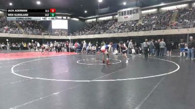 130 lbs Consi-qtrs - Jack Aderman, Allegany vs Wes Slingland, Easton